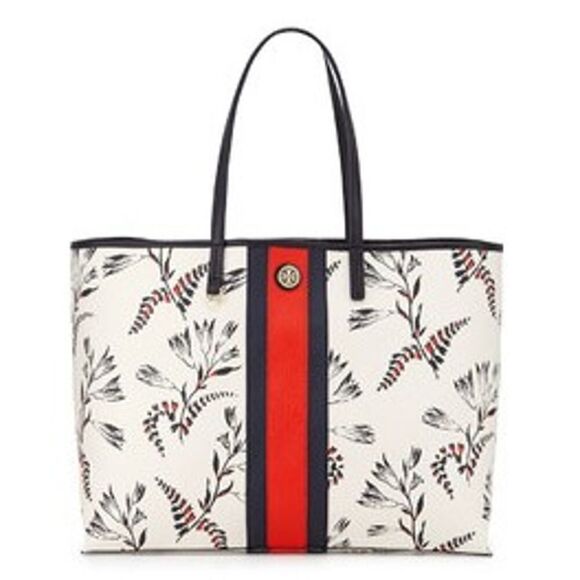 Tory Burch Floral Print Kerrington Tote - Picture 1 of 10